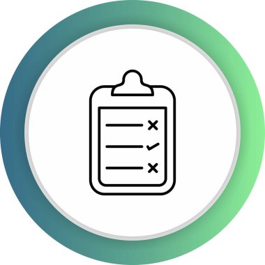 Kontrol listesi simgesi soyut arkaplanda izole edildi