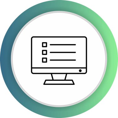 Özet Arkaplanda İzole Liste Simgesi Denetle