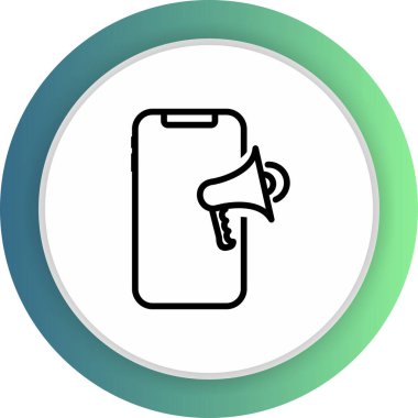  Mobil Pazarlama Simgesi Soyut Arka Gruplandırmada İzole Edildi