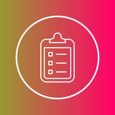 Kontrol listesi simgesi soyut arkaplanda izole edildi