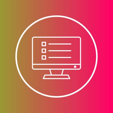 Özet Arkaplanda İzole Liste Simgesi Denetle