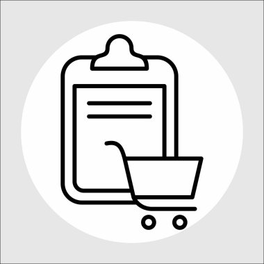 Kontrol listesi simgesi soyut arkaplanda izole edildi