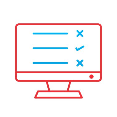 Test Listesi Simgesi Soyut Arkaplanda İzole Edildi