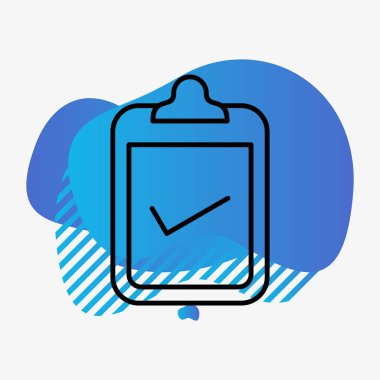 Kontrol listesi simgesi soyut arkaplanda izole edildi