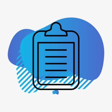 Kontrol listesi simgesi soyut arkaplanda izole edildi