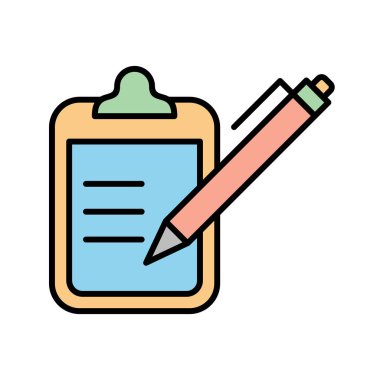  Sınav Simgesi Soyut Arka Gruplandırmada İzole Edildi