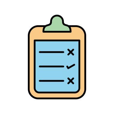 Sınama Listesi Simgesi Soyut Arka Grubunda İzole Edildi