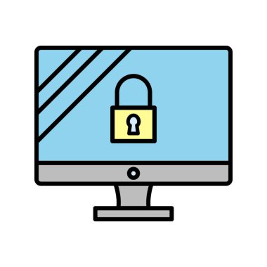 Bilgisayar Simgesi Soyut Arkaplanda İzole Edildi