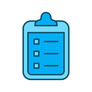 Kontrol listesi simgesi soyut arkaplanda izole edildi