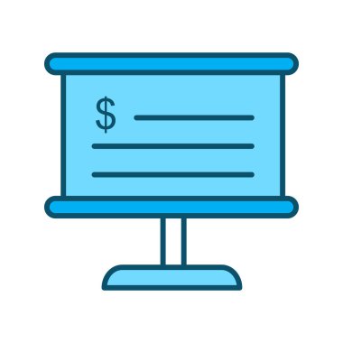  Para birimi kontrol listesi simgesi Soyut Arkaplanda tecrit edildi