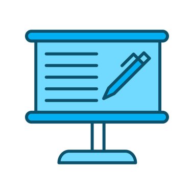  Sınav Simgesi Soyut Arka Gruplandırmada İzole Edildi