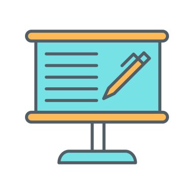  Sınav Simgesi Soyut Arka Gruplandırmada İzole Edildi