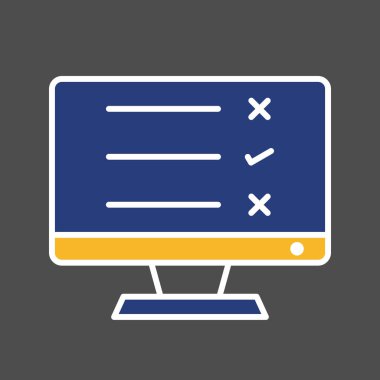 Test Listesi Simgesi Soyut Arkaplanda İzole Edildi