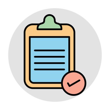 Kontrol listesi simgesi soyut arkaplanda izole edildi