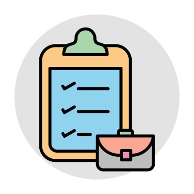 Kontrol listesi simgesi soyut arkaplanda izole edildi