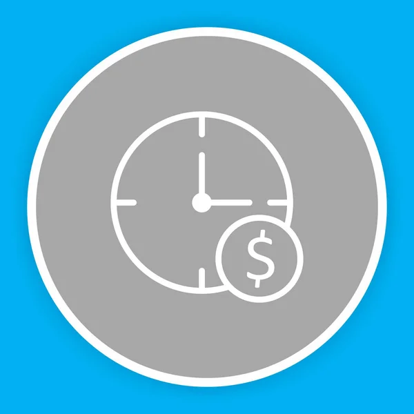 Иконка Долларовые Часы Выделенная Абстрактном Фоне — стоковый вектор