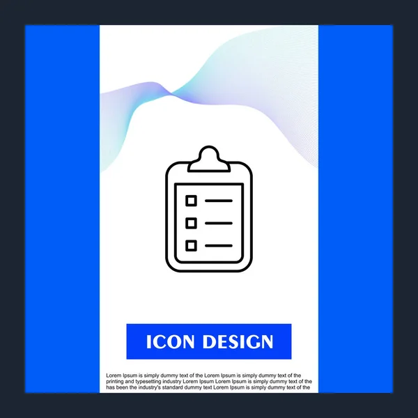 Check List Icon Isolated Abstract Background — Stock Vector