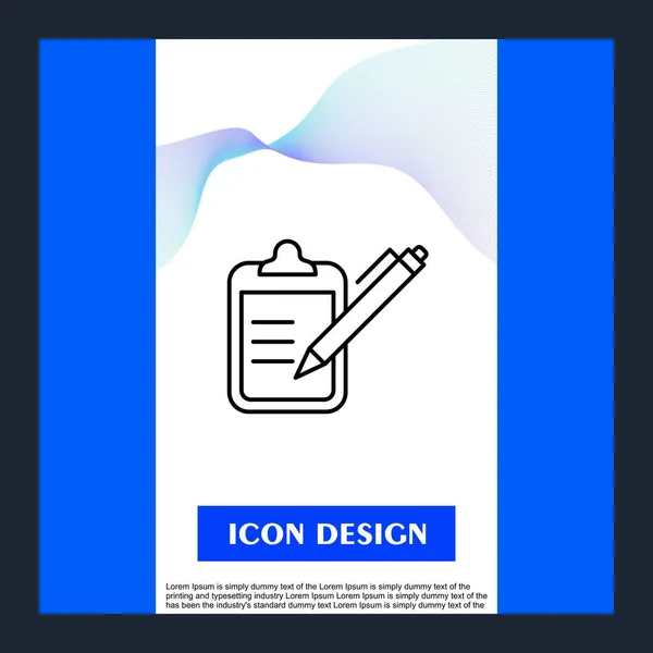 Check List Icon Isolated Abstract Background — Stock Vector