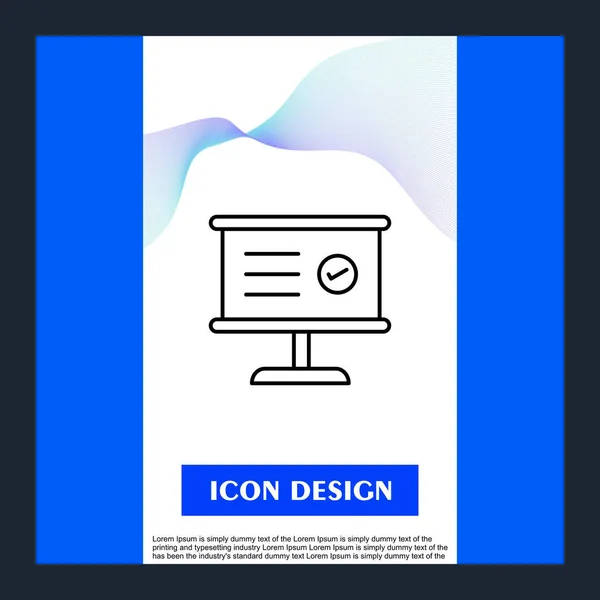 Lista Verificación Icono Aislado Fondo Abstracto — Vector de stock