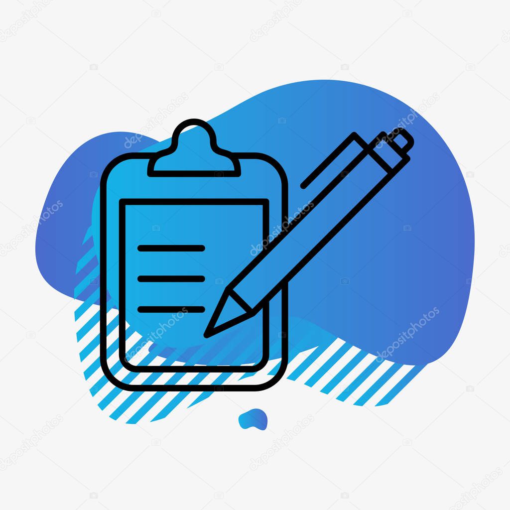 Check list icon Isolated On Abstract Background