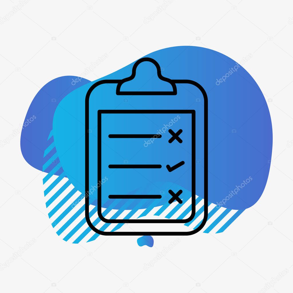 Check list icon Isolated On Abstract Background