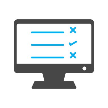 Test Listesi Simgesi Soyut Arkaplanda İzole Edildi