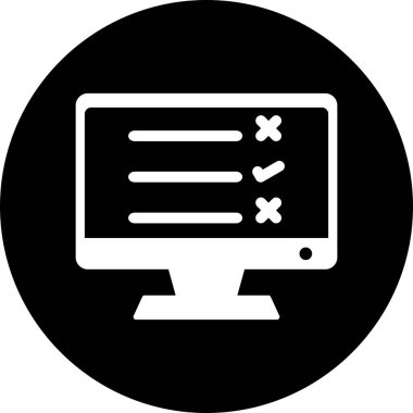 Test Listesi Simgesi Soyut Arkaplanda İzole Edildi