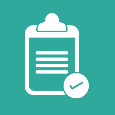 Kontrol listesi simgesi soyut arkaplanda izole edildi