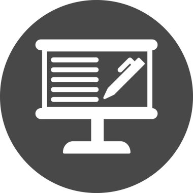  Sınav Simgesi Soyut Arka Gruplandırmada İzole Edildi