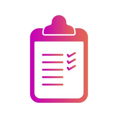 Kontrol listesi simgesi soyut arkaplanda izole edildi