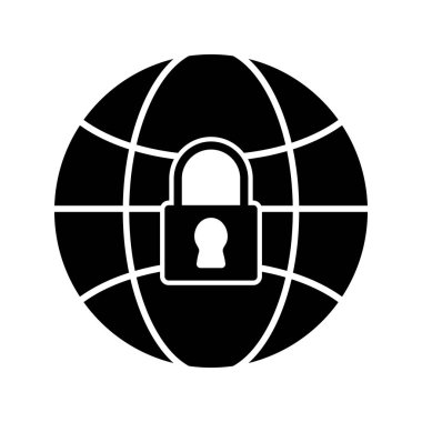 World Security Icon Isolated On Abstract Backgroun
