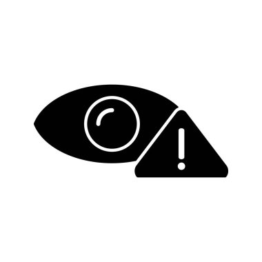 Göz Uyarısı Simgesi Soyut Arka Grubunda İzole Edildi