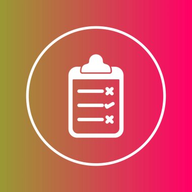 Kontrol listesi simgesi soyut arkaplanda izole edildi