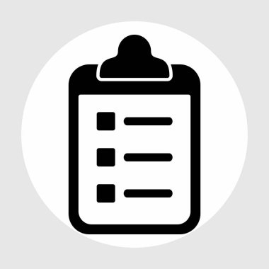 Kontrol listesi simgesi soyut arkaplanda izole edildi