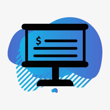  Para birimi kontrol listesi simgesi Soyut Arkaplanda tecrit edildi 