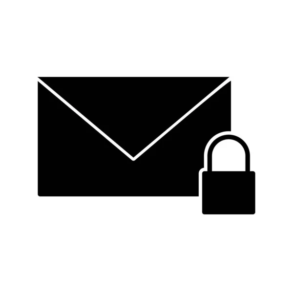 Icono Seguridad Correo Aislado Fondo Abstracto — Vector de stock