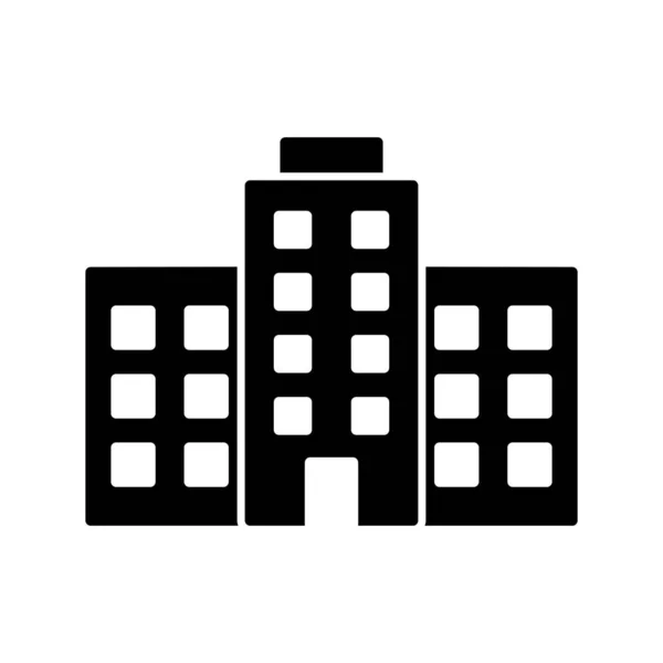 Ikona Budynku Izolowana Abstrakcyjnym Tle — Wektor stockowy