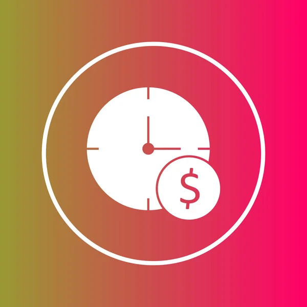 Reloj Icono Aislado Fondo Abstracto — Vector de stock