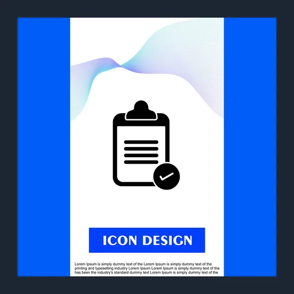Checkliste 2 Icon isoliert auf abstraktem Hintergrund — Stockvektor