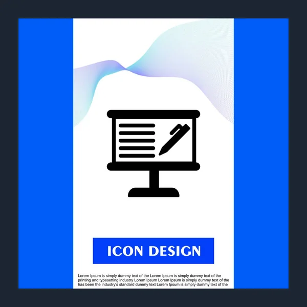 Icono del examen aislado en el fondo abstracto — Vector de stock