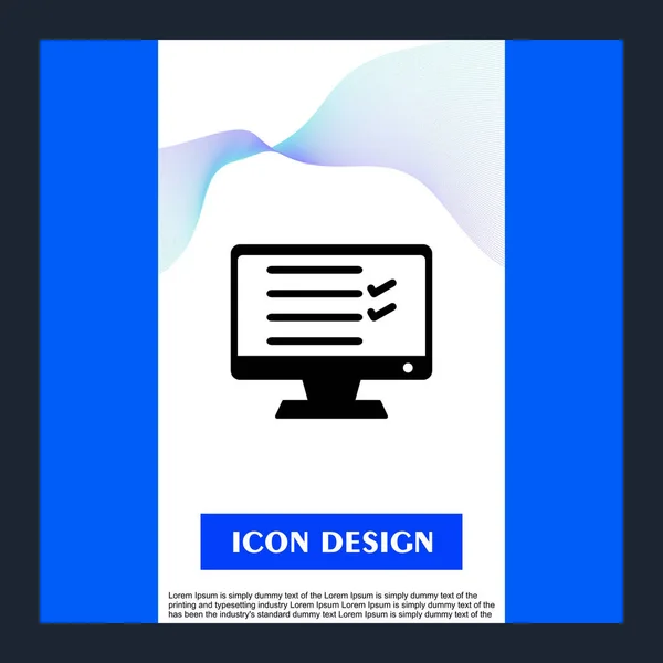 Check Icon Isolated On Abstract Background — Stock Vector