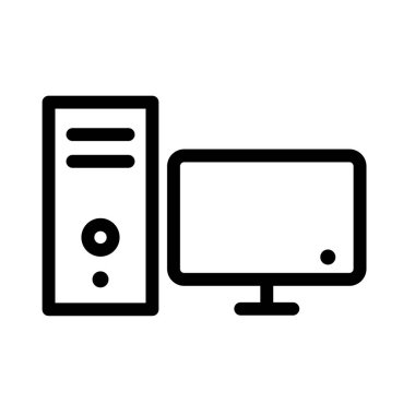 Bilgisayar simgesi soyut bir grupta izole edildi