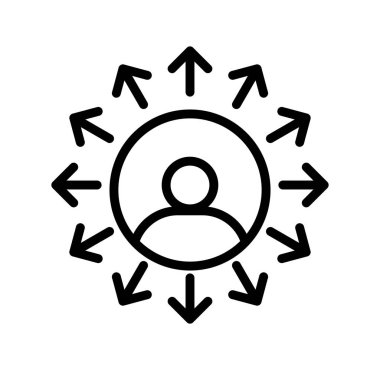 Soyut arkaplan grubunda kullanıcı simgesi izole edildi