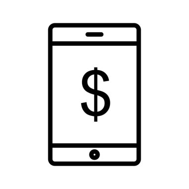 Çevrimiçi pazarlama simgesi soyut arka grupta izole edildi