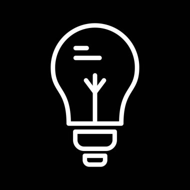 Ampul simgesi soyut bir grupta izole edildi