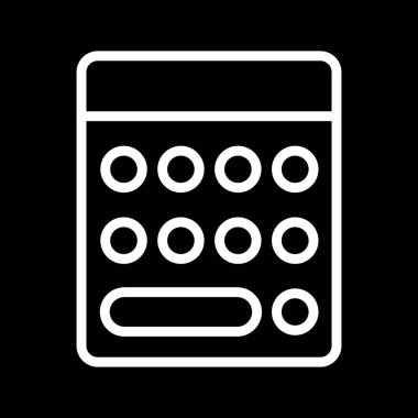 Hesaplayıcı simgesi soyut arkaplan grubunda izole edildi