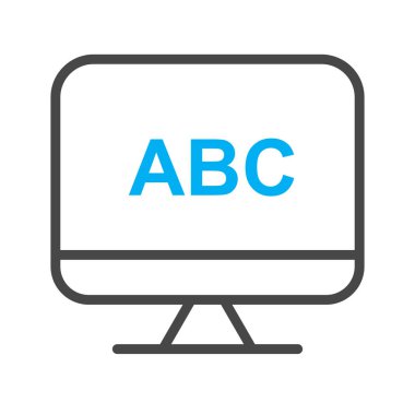 Lcd simgesi soyut bir grupta izole edildi