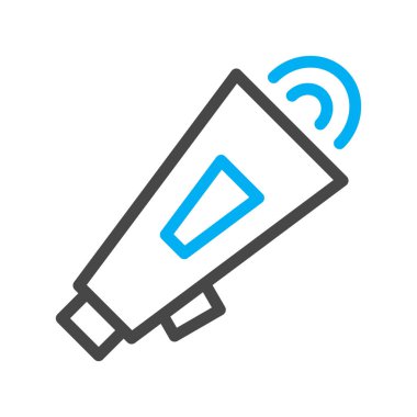 Gürültülü hoparlör simgesi soyut arka grupta izole edildi