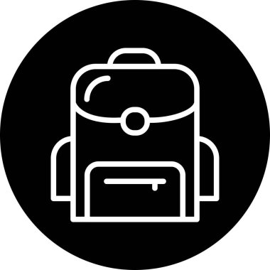 Çanta simgesi soyut grupta izole edildi