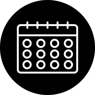 Takvim Simgesi Soyut Arka Gruplamada İzole Edildi